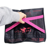 Black Nonwoven Bag with Magenta Cross Handle