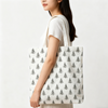 Christmas Tree Canvas Tote Bag Customizable