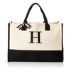 Personalized Initial Canvas Tote Bag