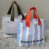 Eco Striped Bag Waterproof PP Woven Carrier
