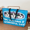 Cat PP Woven Tote Bag for Shopping