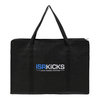 Reinforced Handle Zippered Black Promotional Tote