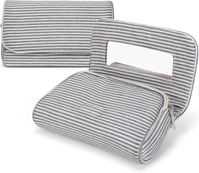 Niedliche Kosmetiktasche aus Nylon mit integriertem Spiegel