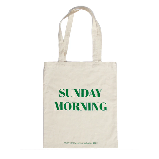 Sunday Morning Slow Life Canvas Tote Bag