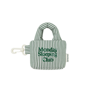 Striped Embroidered Mini Utility Pouch