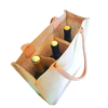 Triple Wine Bottle Jute Carrier Tote