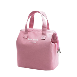 Pink Thermal Insulated Lunch Tote Bag