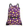 Drawstring Backpack Gym Sack with Zipper Pocket