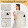 Canvas Laundry Backpack with Drawstring Closure