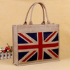 Custom British Flag Design Jute Tote Bag 