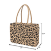 Jute-Markt-Einkaufstasche mit Leopardenmuster 