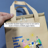 Kraft Paper Style Insulated Lunch Tote Bag