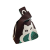Cat-Painted Knit Chic Mini Wristlet Reusable Bag
