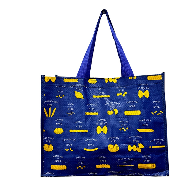 PP woven Pasta Pattern Reusable Tote