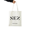 Geometric Letter Print Tote Bag Simple