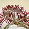 Christmas Stripe Drawstring Bag Gift Pouch