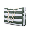 Waterproof Striped Beach Tote with Zipper