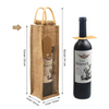 Burlap Wine Gift Bag Clear Window