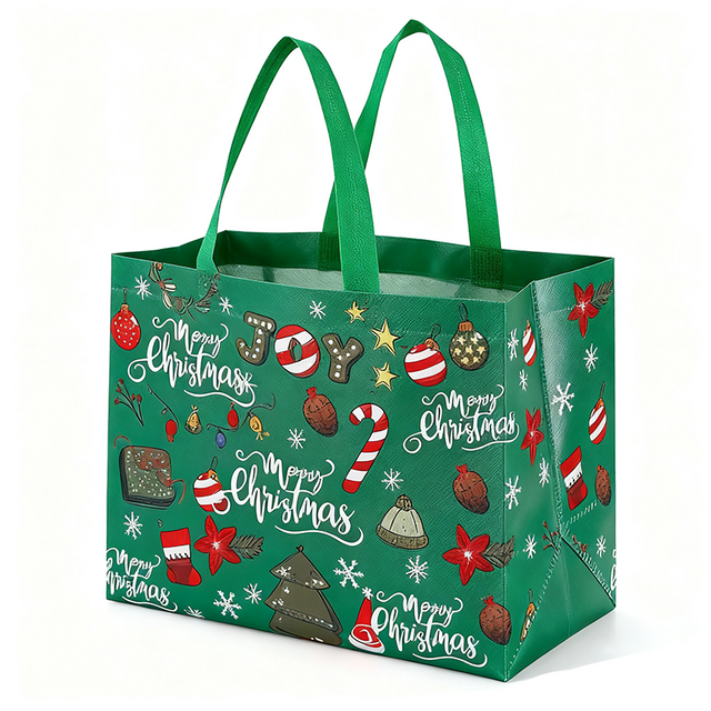 Large Christmas Reusable Gift Bag Set
