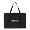 Reinforced Handle Zippered Black Promotional Tote