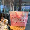 Cartoon IP Laminated Pink Shopping Tote