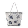 Large Seashell Canvas Beach Tote Bag