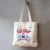 Holiday Cat West Embroidered Canvas Tote Bag