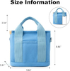 Customizable Mini Canvas Tote Bag with Zipper