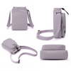 Lightweight Nylon Crossbody Bag with Drawstring and Zipper Closure