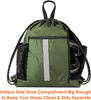 Drawstring Gym Backpack with Side Mesh Pockets