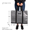 Waterproof Striped Large Capacity Tote Bag