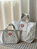 Unisex Canvas Tote Bag Heart Print