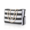 Waterproof Striped Beach Tote with Zipper