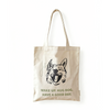 12oz Cotton Canvas Dog Print Tote Bag