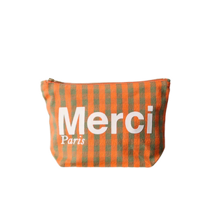 Retro Plaid Stripe Canvas Cosmetic Pouch