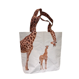 Giraffe Animal Print Waterproof Woven Grocery Bag