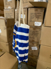 Beach Rope Handles Blue Stripe Canvas Tote Bag