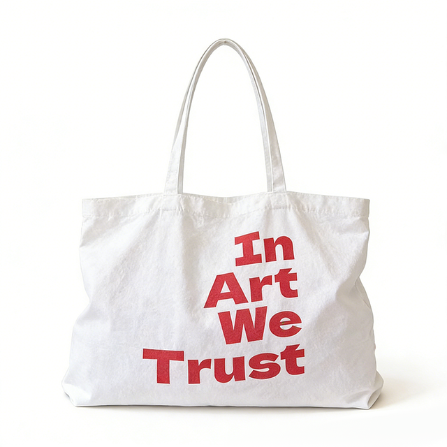 Art-Inspired Oversized Cotton Tote Bag