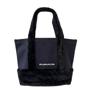 Autumn Winter Fleece Patchwork Canvas Tote