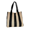 Gestreifte Colour-Block-Strick-Einkaufstasche