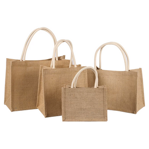 Multi-Size Customized Jute Zipper Tote Bag Collection