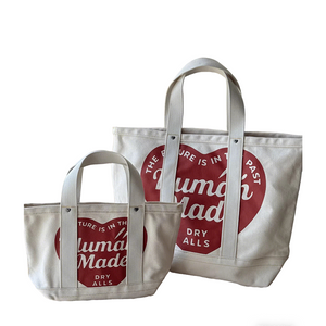 Unisex Canvas Tote Bag Heart Print