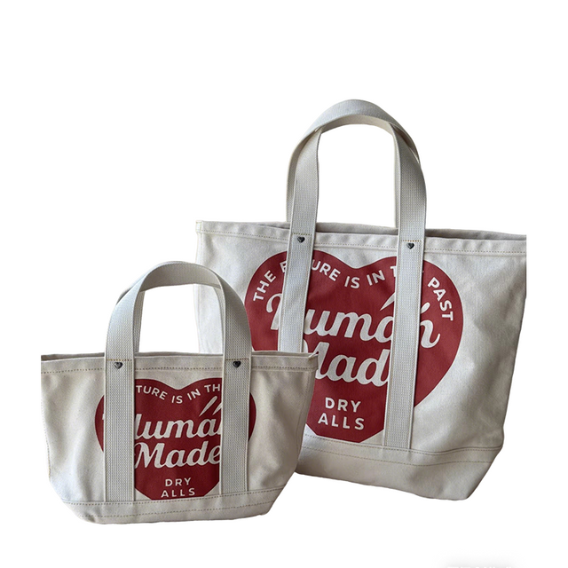 Unisex Canvas Tote Bag Heart Print