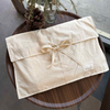 Envelope Drawstring Bag Linen Flap Bow