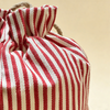 Christmas Stripe Drawstring Bag Gift Pouch