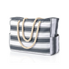 Waterproof Striped Beach Tote with Zipper