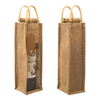 Burlap Wine Gift Bag Clear Window