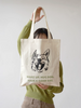 12oz Cotton Canvas Dog Print Tote Bag