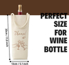 Rope Handle Reusable Cotton Wine Bag