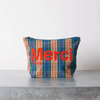 Retro Plaid Stripe Canvas Cosmetic Pouch